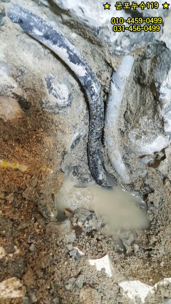 군포누수 아파트누수탐지 배관누수 공사 현장 5
